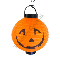 Toptan Halloween Işıklı Kağıt Fener 20cm