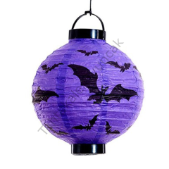 Toptan Halloween Işıklı Kağıt Fener 20cm