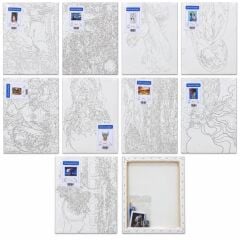 Toptan Numaralı Boyalı Tuval Seti 40x50 Cm