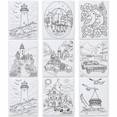 Toptan 35x50 Cm Desenli Tuval