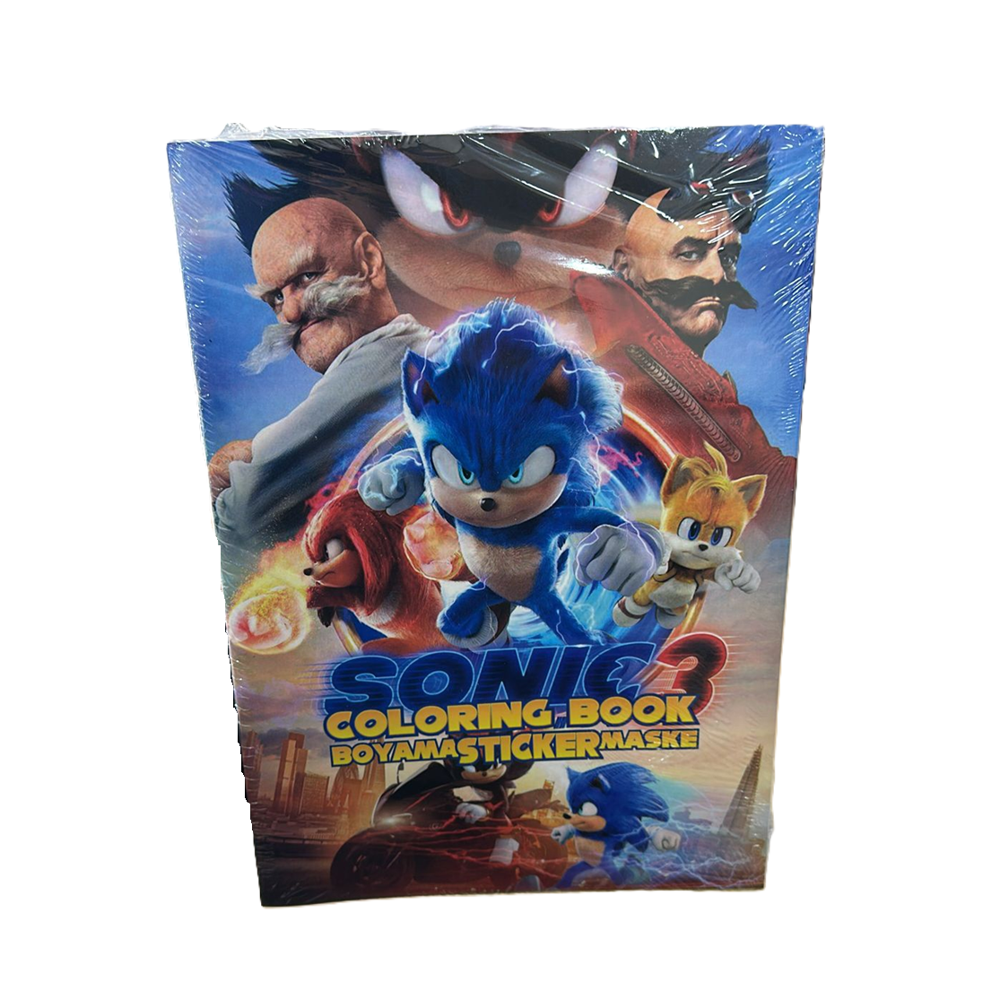 Toptan Boyama Kitabı Sonic Stickerli Maskeli