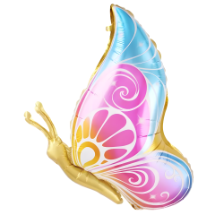 Toptan Folyo Balon Gold Kelebek