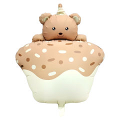 Toptan Folyo Balon Retro Pastalı Ayı