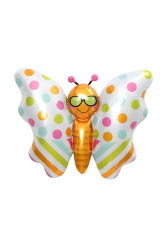 Toptan Folyo Balon Gözlüklü Kelebek