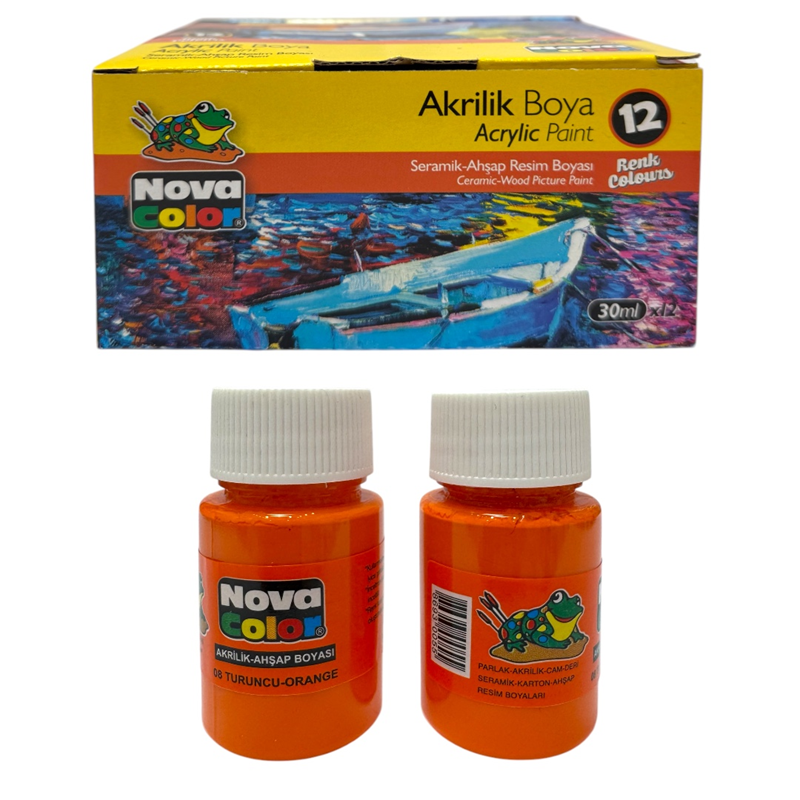 Toptan Nova Color 30 ml Turuncu Akrilik Boya