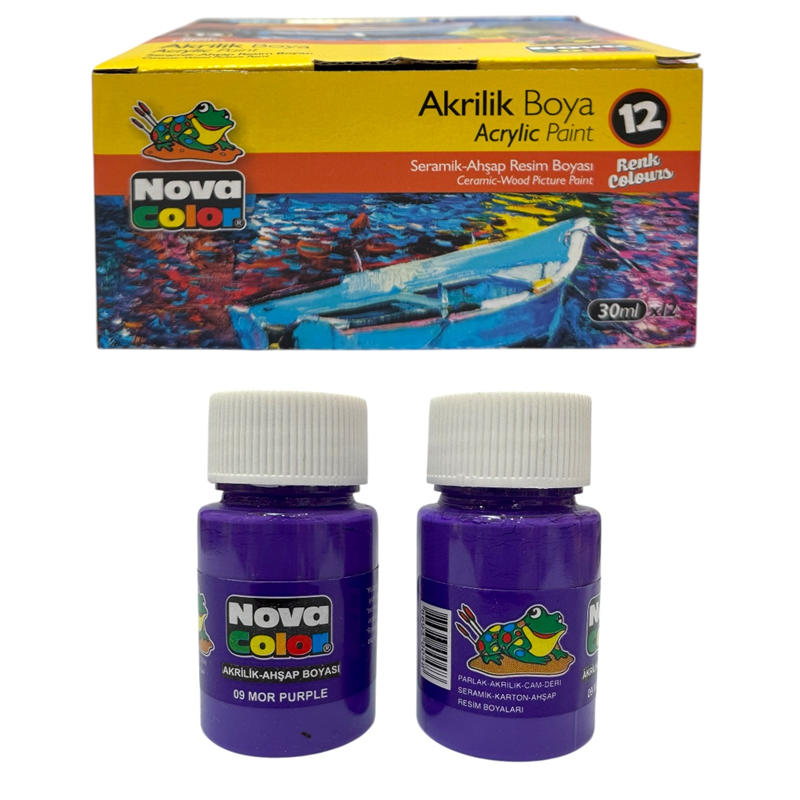Toptan Nova Color 30 ml Mor Akrilik Boya