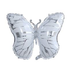 Toptan Folyo Balon Beyaz Kelebek