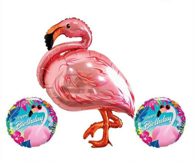 Toptan Folyo Balon Flamingo 3’lü Set
