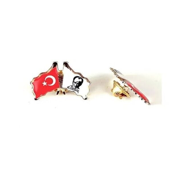 Toptan Yaka Rozeti Türk Bayrağı ve Atatürk Model