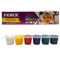 Toptan Fenix 6 Renk Karışık 25 ml Şişe Parmak Boyası