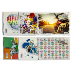 Toptan 17*24 Telli Resim Defteri 15 Yaprak