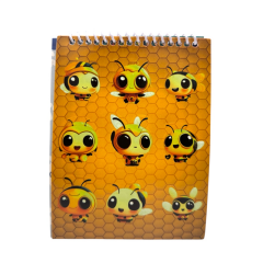 Toptan 12*16 Telli Sticker Defteri Hayvanlar 8 Yaprak