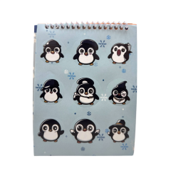 Toptan 12*16 Telli Sticker Defteri Hayvanlar 8 Yaprak