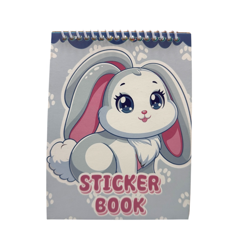 Toptan 12*16 Telli Sticker Defteri Hayvanlar 8 Yaprak