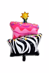 Toptan Folyo Balon Zebra Strike Cake