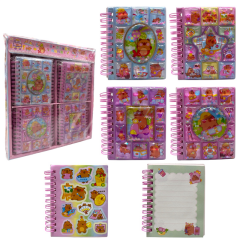 Toptan Telli Capy Bara 3D Sulu Stickerli Not Defteri