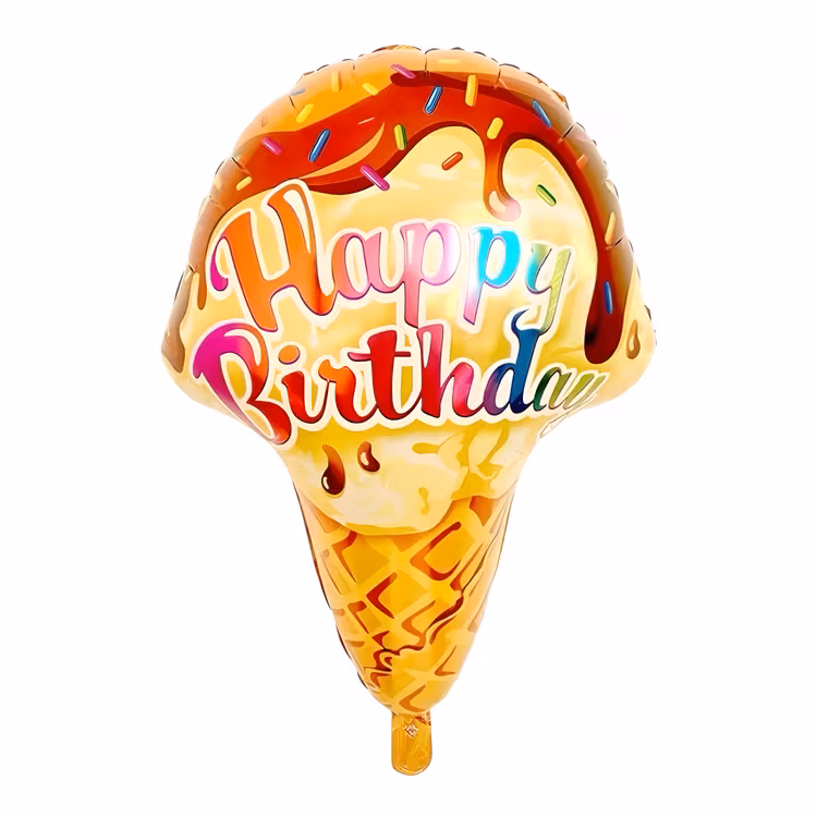 Toptan Folyo Balon Happy Birthday Dondurma