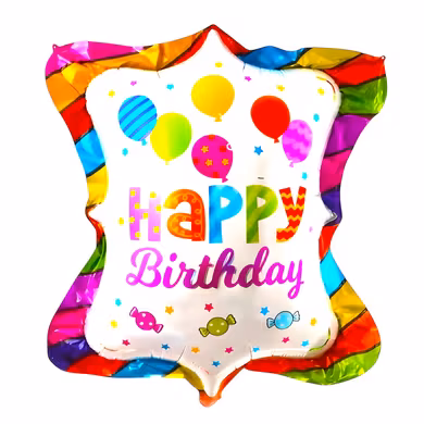 Toptan Folyo Balon Happy Birthday Desenli