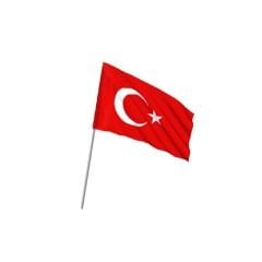 Toptan Sopalı Bez Bayrak 30x45