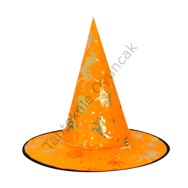 Toptan Halloween Cadı Şapkası Turuncu