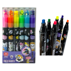 Toptan Yıldız-Pullu Mühür Fosforlu Kalem 6'lı Set