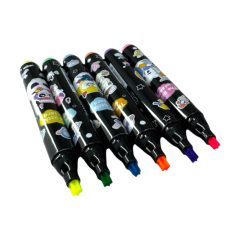 Toptan Yıldız-Pullu Mühür Fosforlu Kalem 6'lı Set