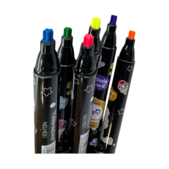 Toptan Yıldız-Pullu Mühür Fosforlu Kalem 6'lı Set