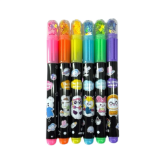 Toptan Yıldız-Pullu Mühür Fosforlu Kalem 6'lı Set