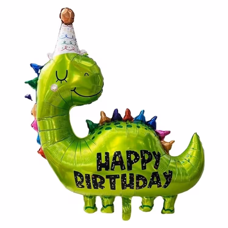 Toptan Folyo Balon Happy Birthday Dinozor