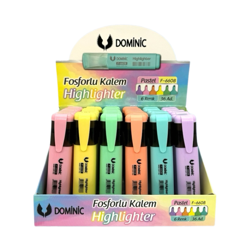 Toptan Dominic Fosforlu Kalem Pastel Renk