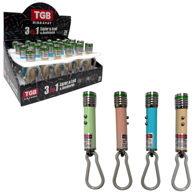 Toptan 3in1 Lazer Anahtarlık