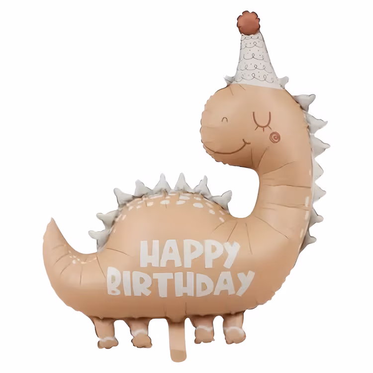 Toptan Folyo Balon Retro Kahverengi Dinozor