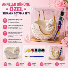 Toptan Anneler Gününe Özel Seramik Boyama Seti