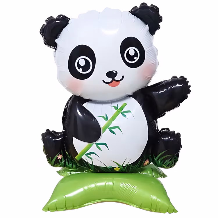 Toptan Ayaklı Folyo Balon Panda Kamışlı