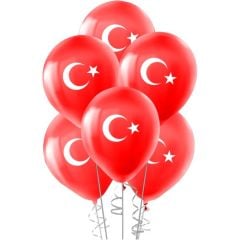 Toptan Ay Yıldız Baskılı Lateks Balon