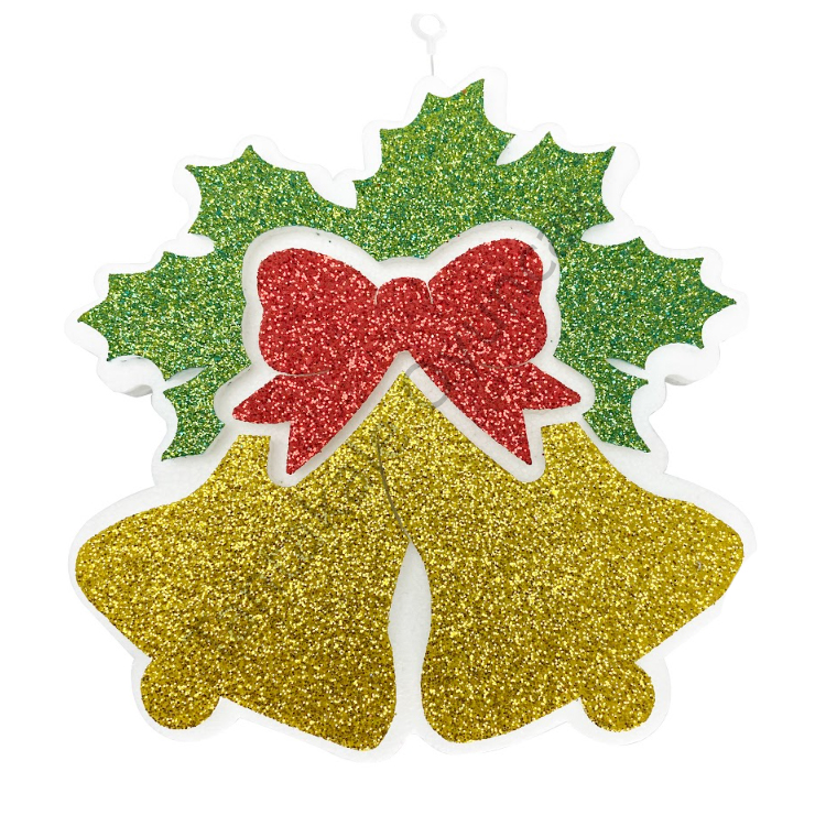 Toptan Yılbaşı Strafor Noel Süs 25x25cm Gold