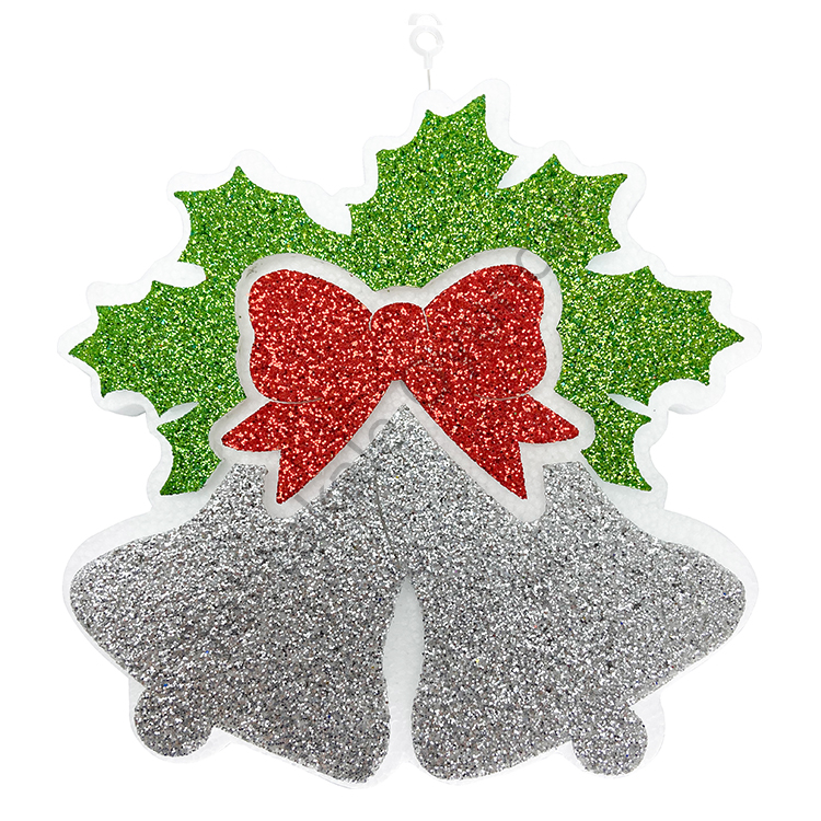 Toptan Yılbaşı Strafor Noel Süs 25x25cm Gümüş