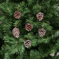 Toptan Yılbaşı Ağaç Süsü Kozalak 6cm 6lı