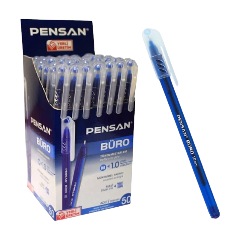 Toptan Pensan Büro Mavi Tükenmez Kalem