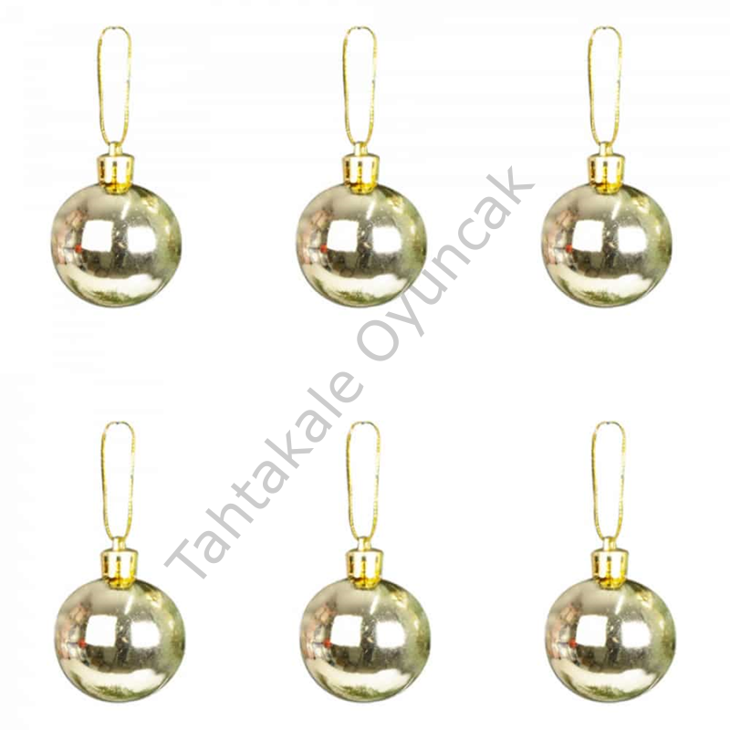 Toptan Yılbaşı Ağaç Süsleme Topları 4cm 6lı