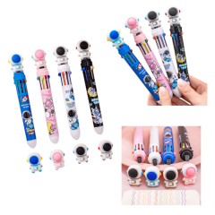 Toptan Astronot Çoklu 10 Renk Tükenmez Kalem