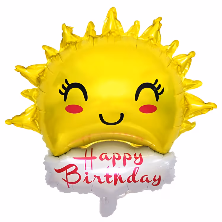 Toptan Folyo Balon Happy Birthday Güneş