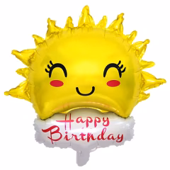 Toptan Folyo Balon Happy Birthday Güneş