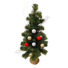 Toptan 4cm Simli Ağaç Süsleme Topları 6lı