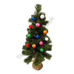 Toptan Yılbaşı Ağaç Süsleme Topları Beyaz 12li 3cm