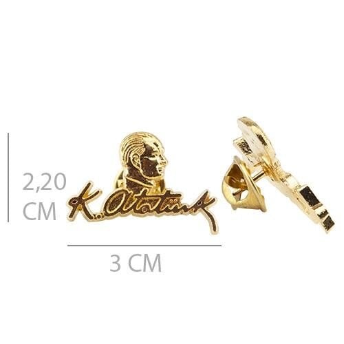 Toptan Yaka Rozeti Kemal Atatürk İmza 30\'lu