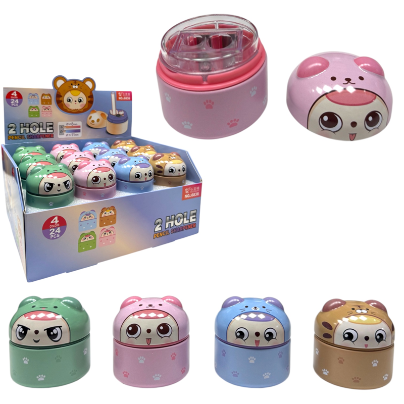 Toptan Beimo Metal Çift Hazneli Kalemtıraş No.6838