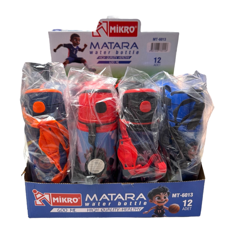 Toptan Mikro Resimli Erkek Aüminyum Matara 600 ML