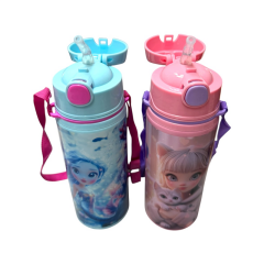 Toptan Mikro Resimli Kız Aüminyum Matara 600 ML
