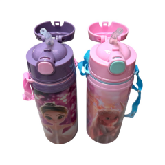 Toptan Mikro Resimli Kız Aüminyum Matara 600 ML